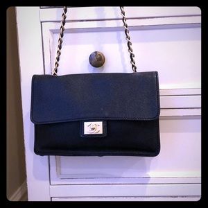 Beautiful black leather vintage CHANEL bag.